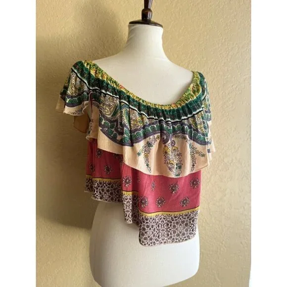 O'Neill Dallas Off-The-Shoulder Cropped Top - Womens Shirts Size S L - Picture 6 of 12